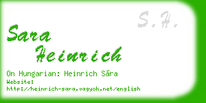 sara heinrich business card